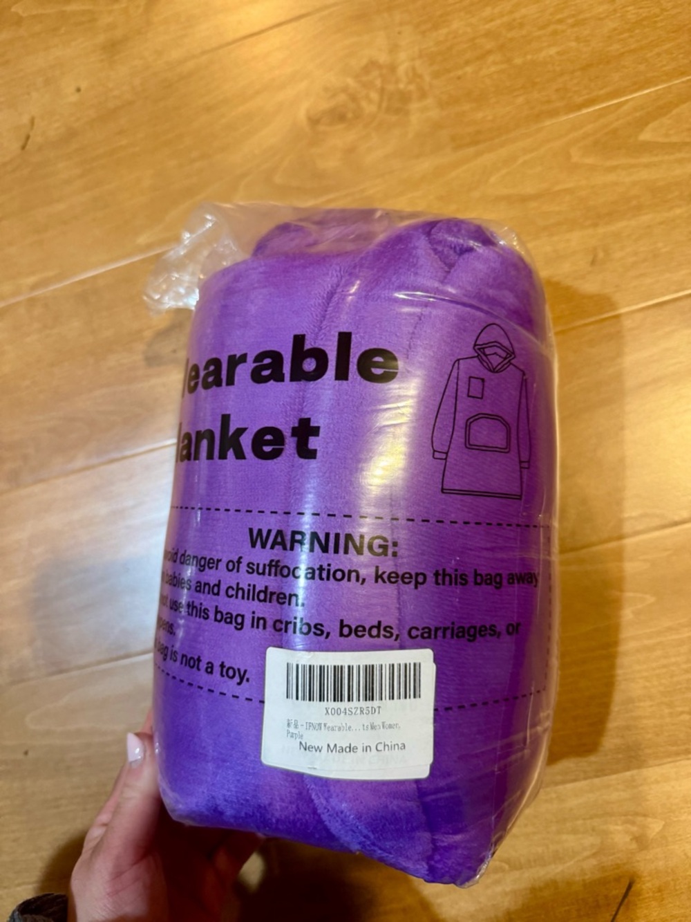 BRAND NEW in Packaging Wearable Blanket Hoodie - Purple